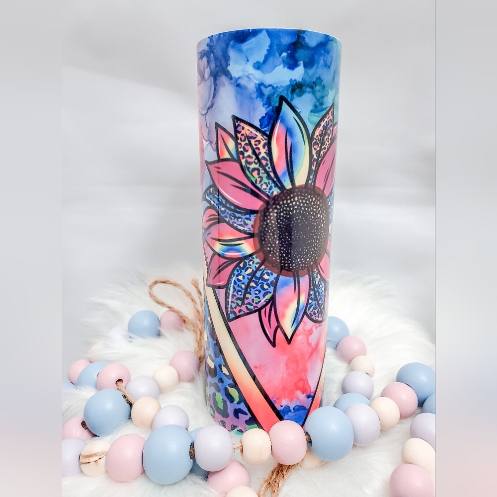 Watercolor Sunflower Tumbler
